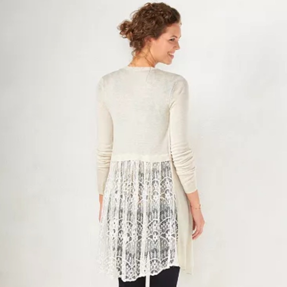 Lauren Conrad Wool blend lace cardigan